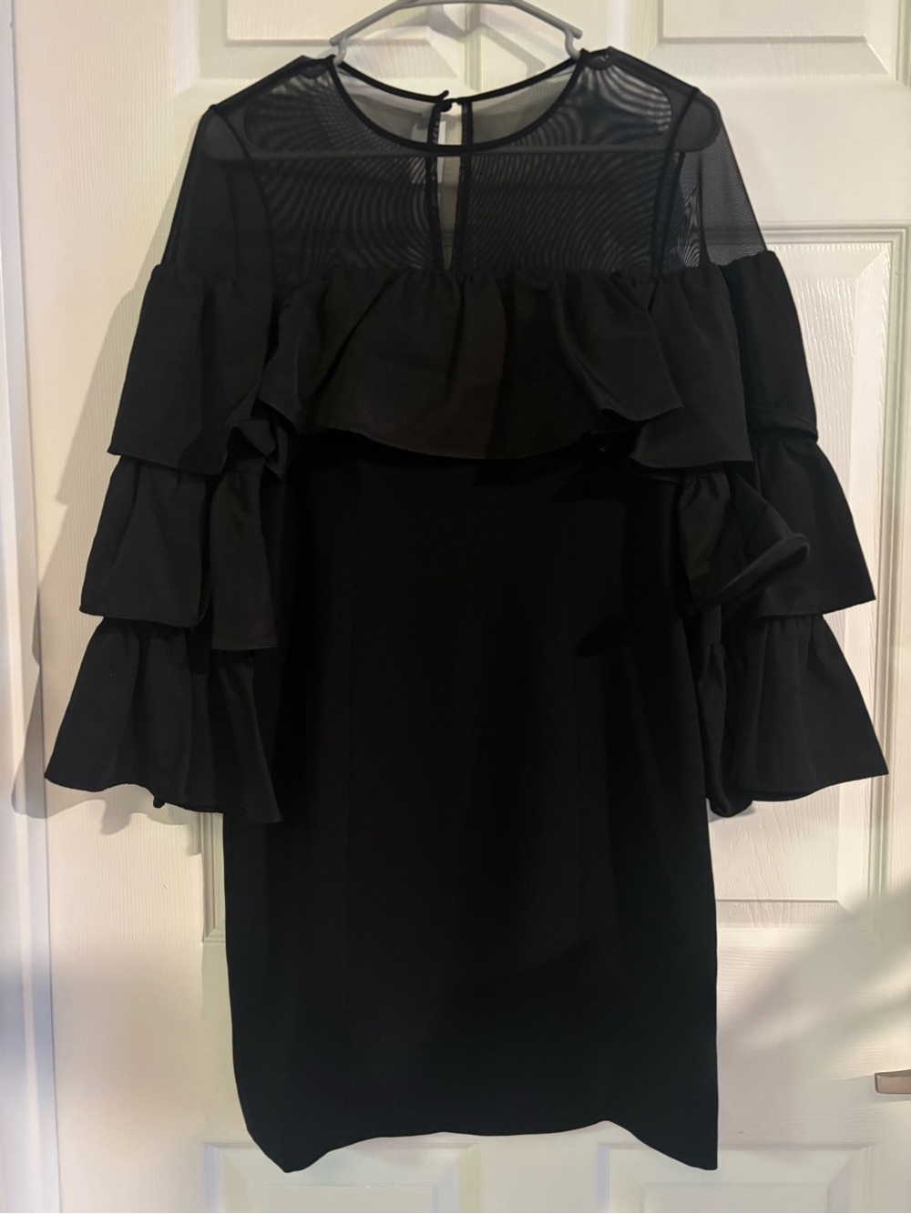 NWT CINQ A SEPT VALENTINA DRESS Black Size 6 - Picture 7 of 8